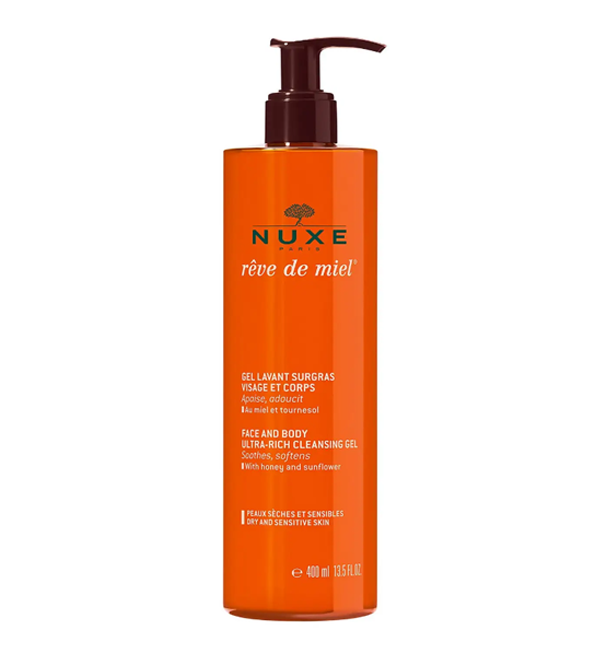NUXE Rêve de Miel Gel lavant surgras visage et corps 400 ml