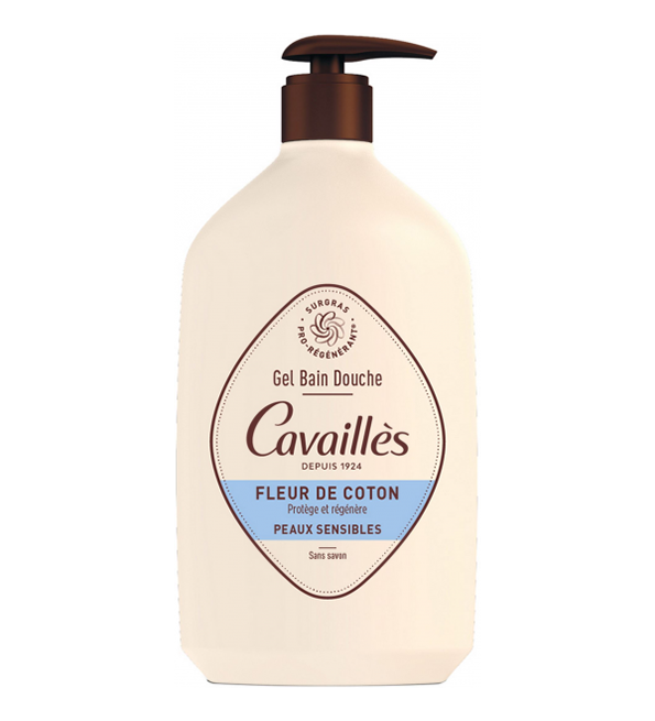 CAVAILLES GEL SURGRAS BAIN DOUCHE FLEUR DE COTON 1L