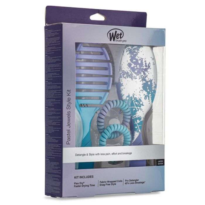 Wet Brush Pro Kit de Style Bijoux Pastel – Coffret Brosse & Accessoires de Coiffage